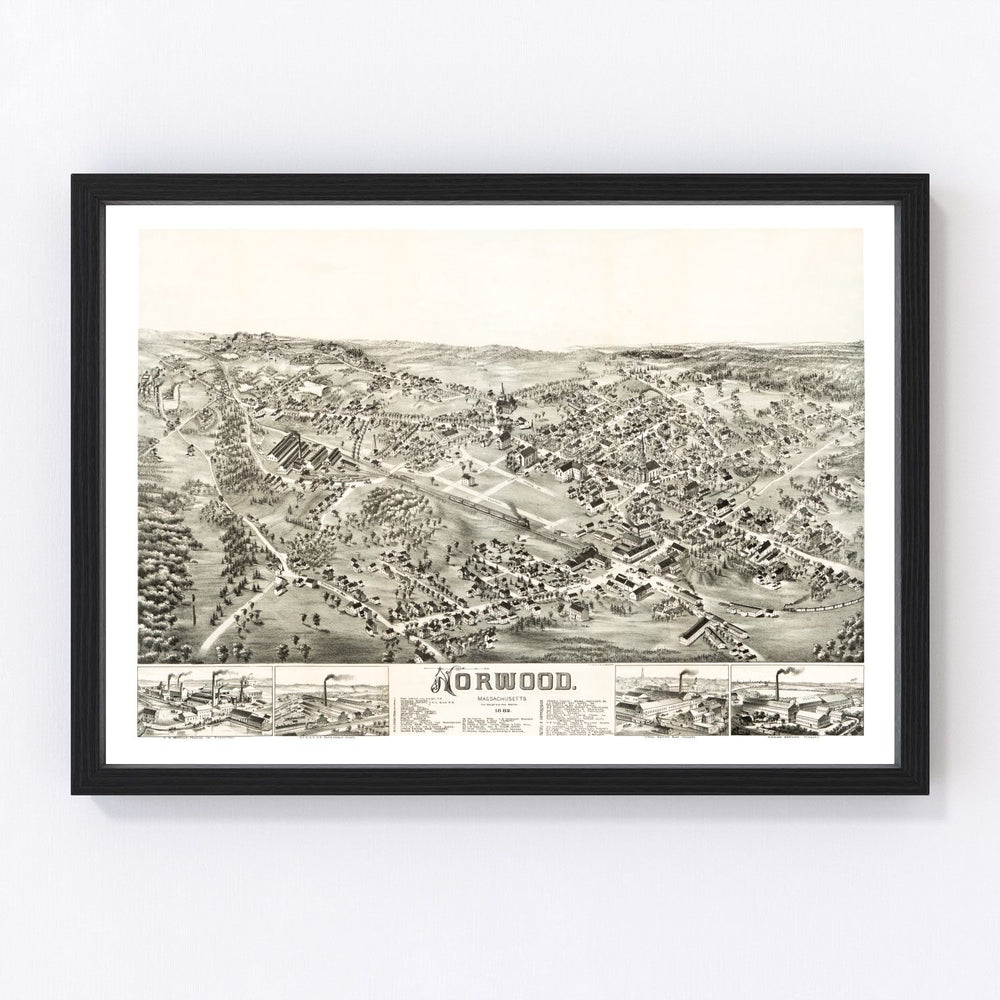 Norwood Vintage Map 1882