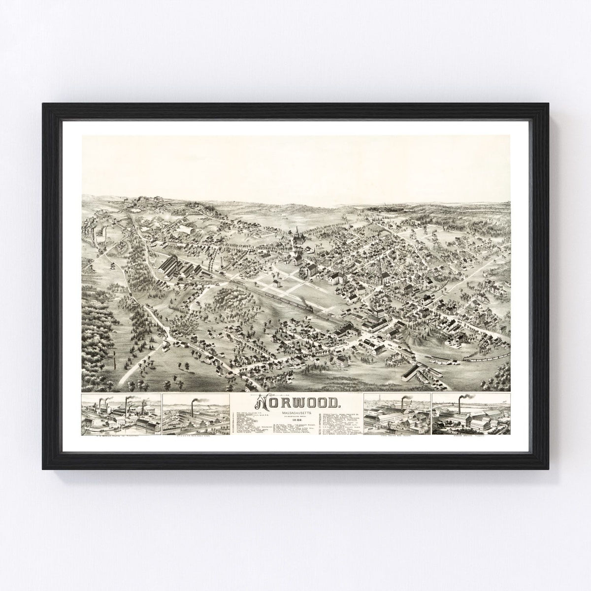 Norwood Vintage Map 1882