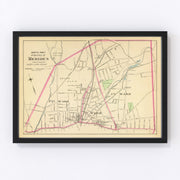 Meriden Vintage Map 1893