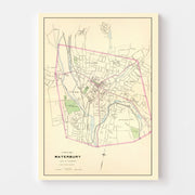 map of Waterbury