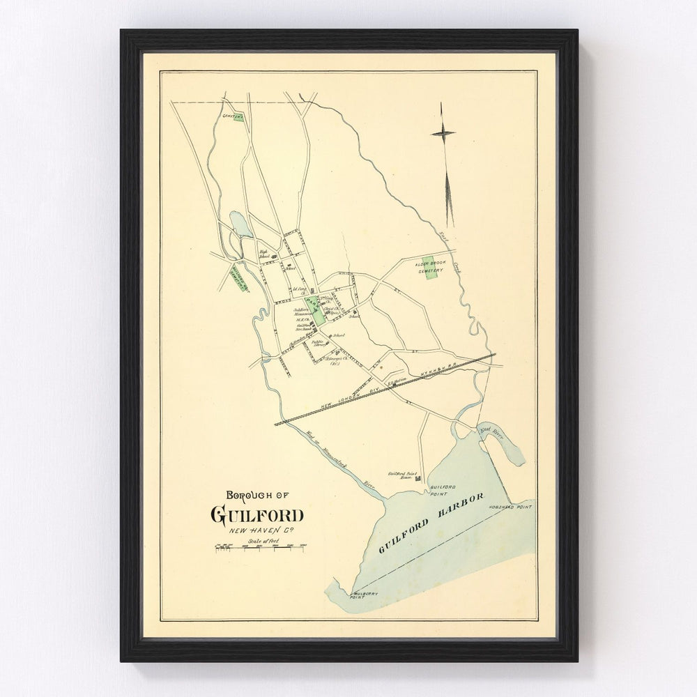 Guilford Vintage Map 1893
