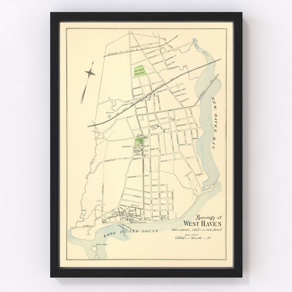 West Haven Vintage Map 1893
