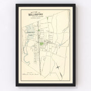Wallingford Vintage Map 1893