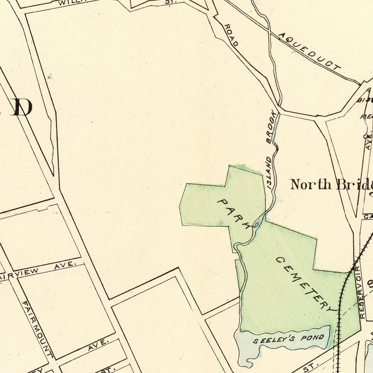 Restored historic details from the 1893 city map of Bridgeport, Connecticut