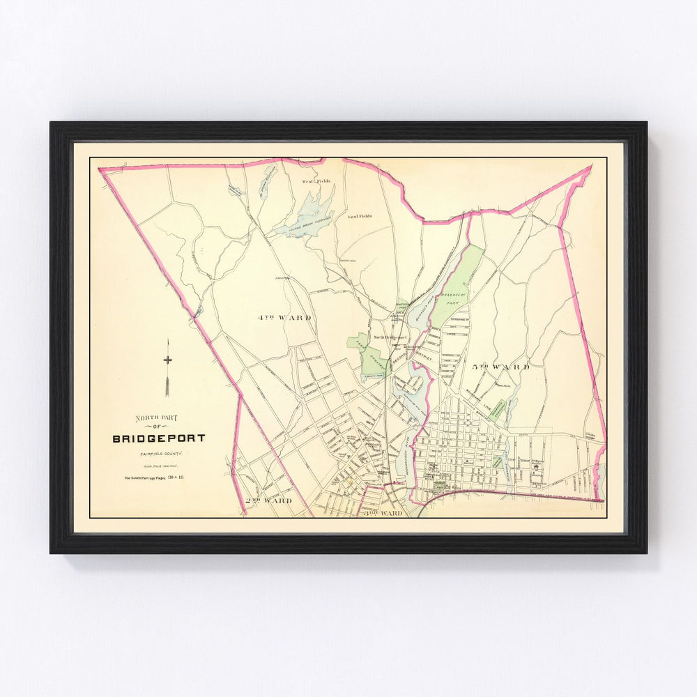 Bridgeport Vintage Map 1893