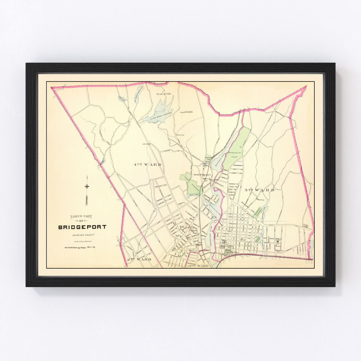 Bridgeport Vintage Map 1893
