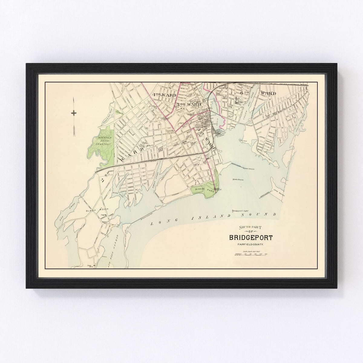 Bridgeport Vintage Map 1893