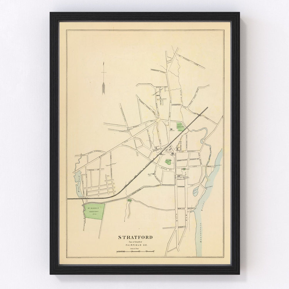 Stratford Vintage Map 1893