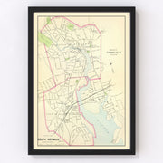 Norwalk Vintage Map 1893