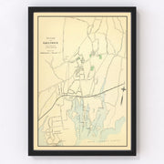 Greenwich Vintage Map 1893