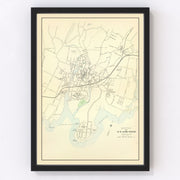 Stamford Vintage Map 1893
