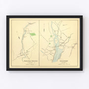 Sandy Hook Vintage Map 1893