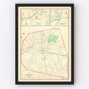 Danbury Vintage Map 1893