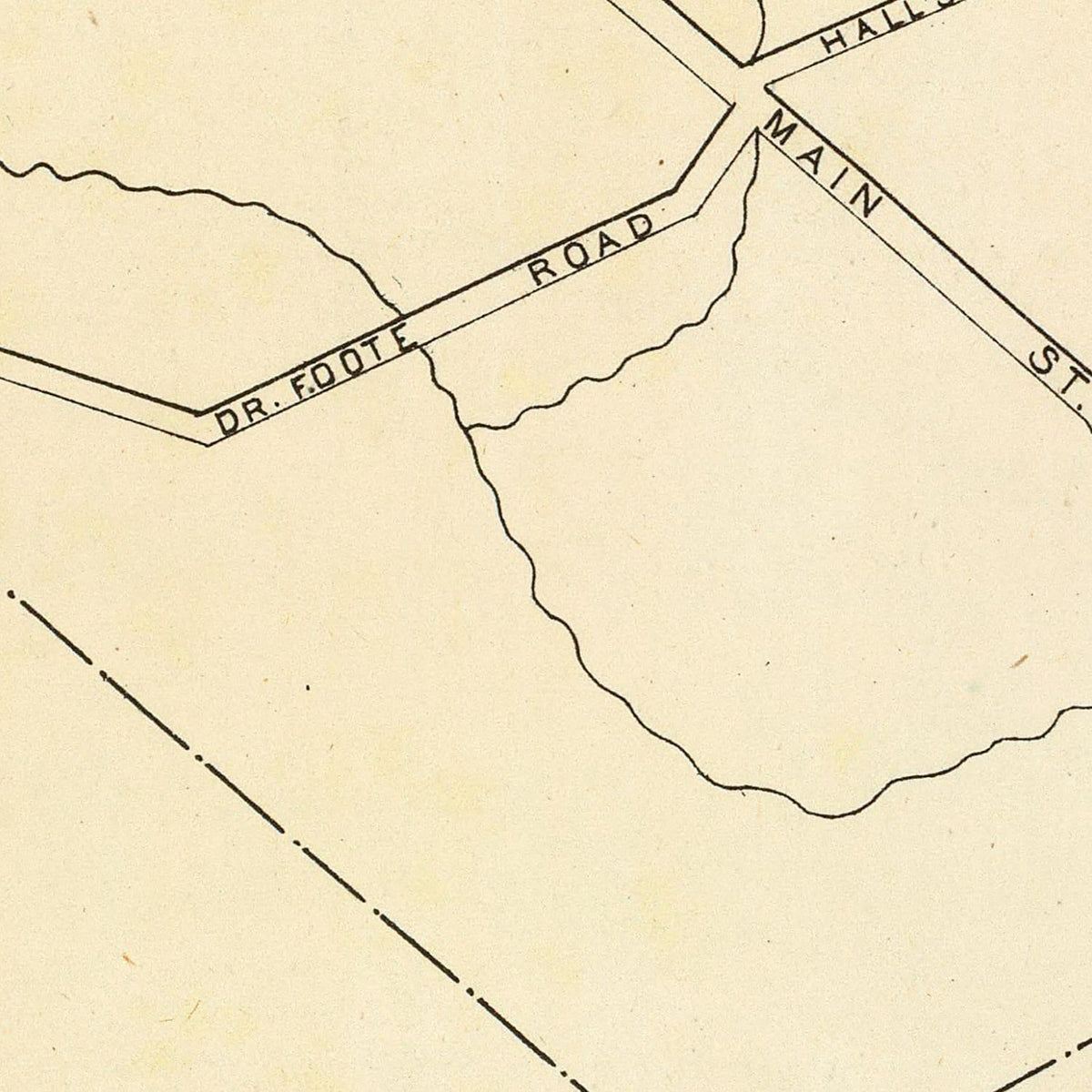 Restored historic details from the 1893 city map of Baltic, Connecticut