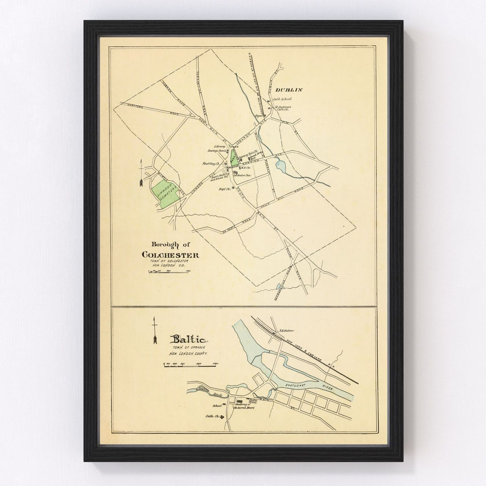 Baltic Vintage Map 1893