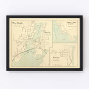 Mystic Vintage Map 1893