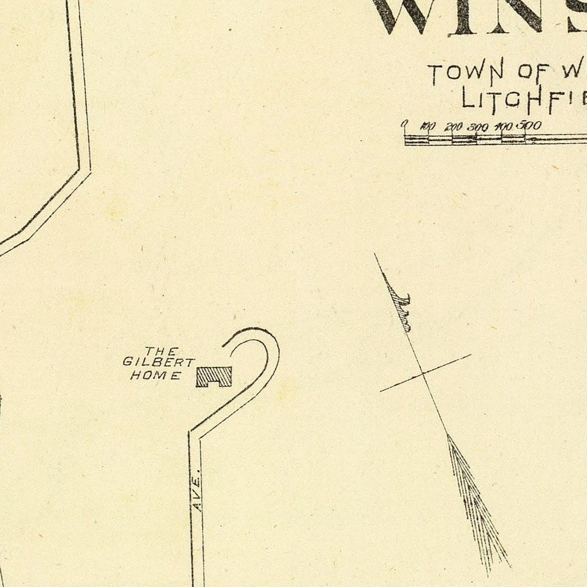 Restored historic details from the 1893 city map of Terryville, Connecticut