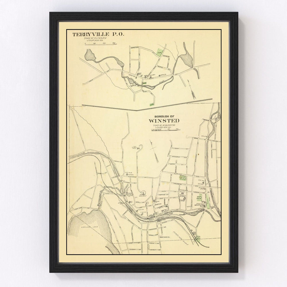 Terryville Vintage Map 1893