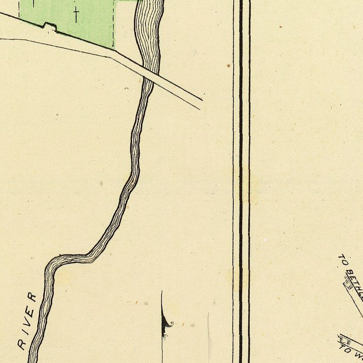 Restored historic details from the 1893 city map of Litchfield, Connecticut