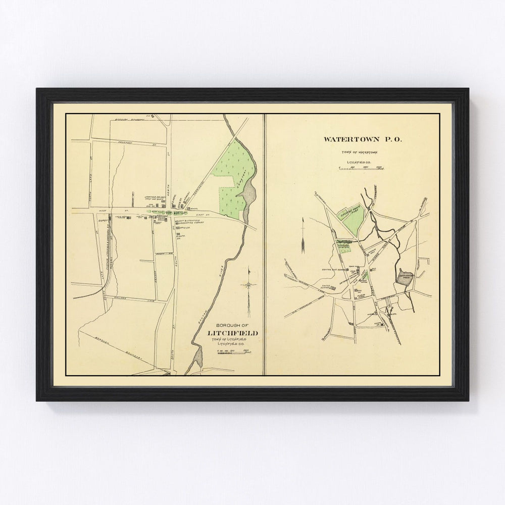 Litchfield Vintage Map 1893