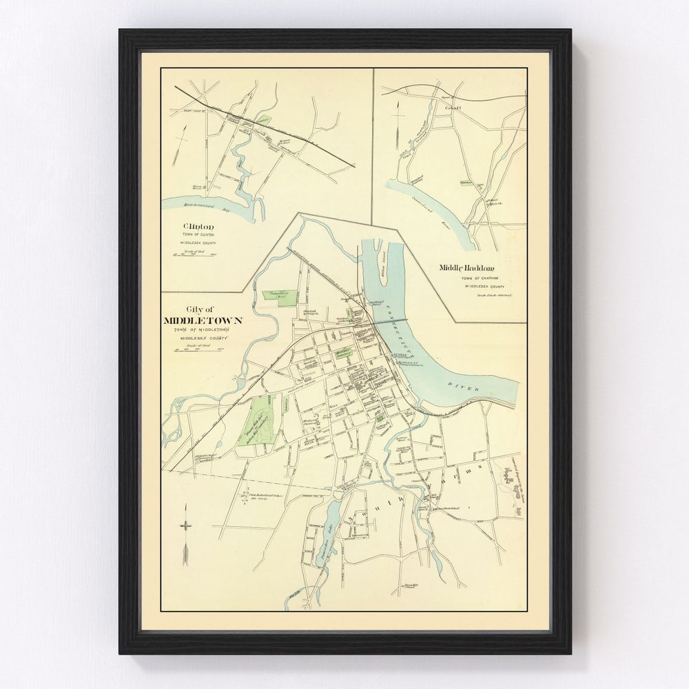 Clinton Vintage Map 1893