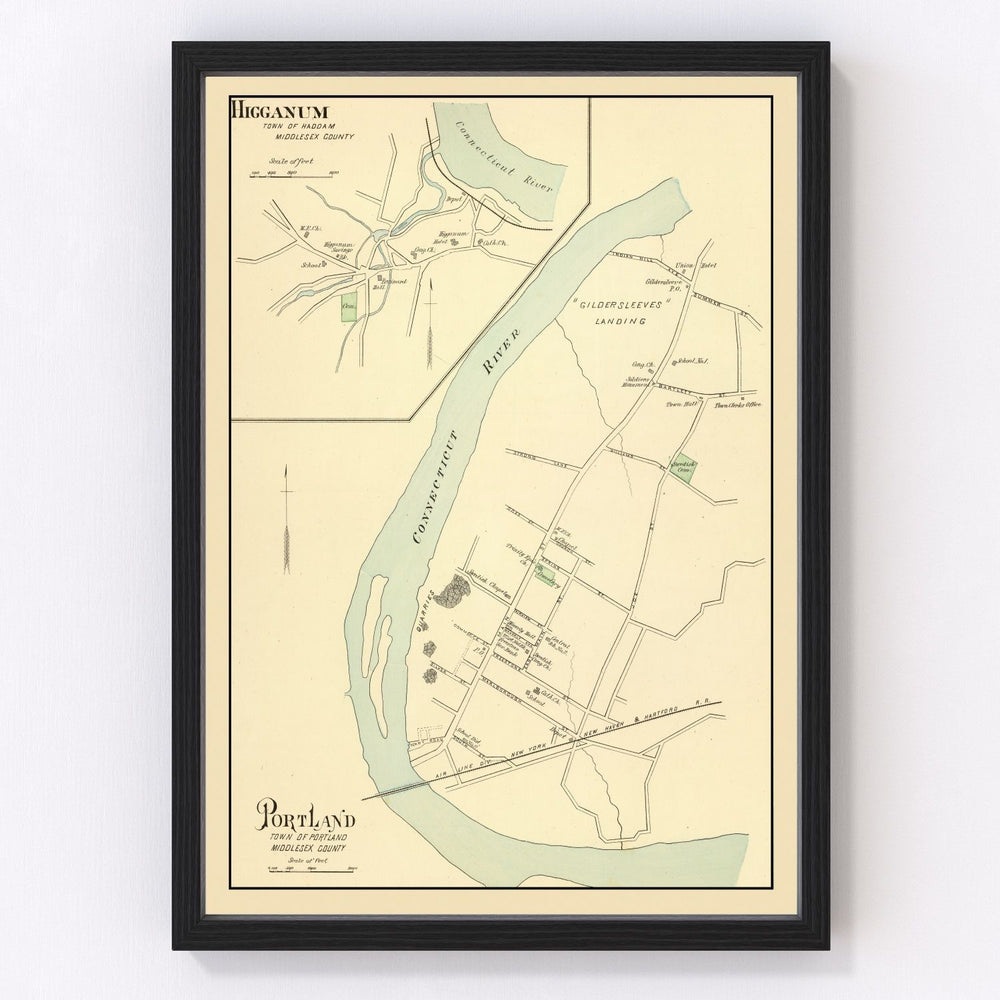 Higganum Vintage Map 1893