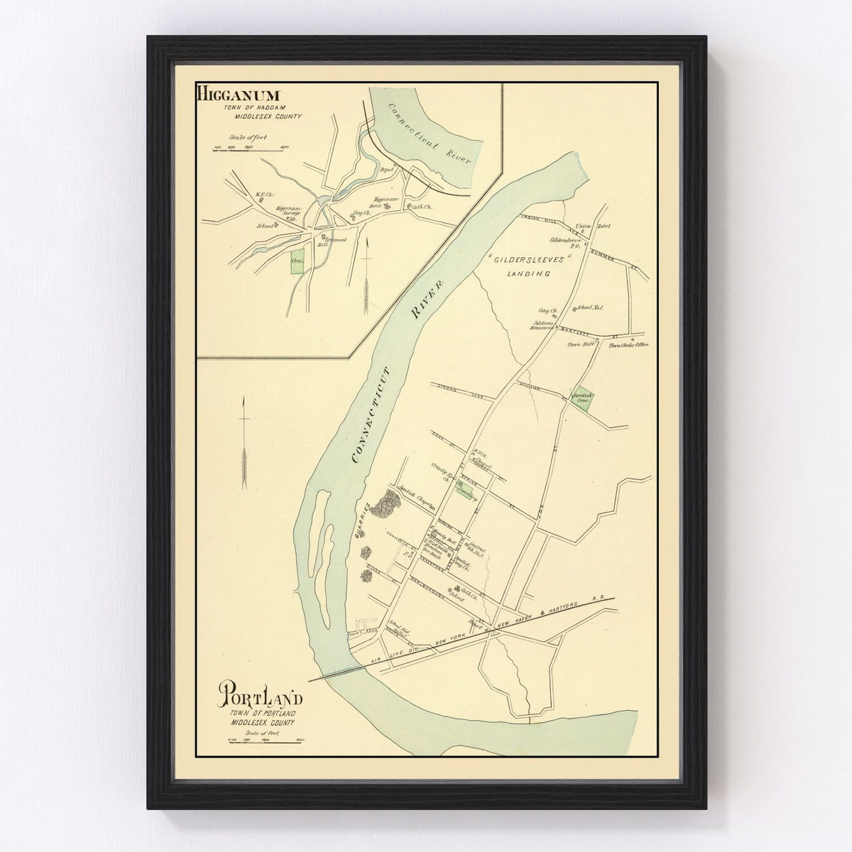 Higganum Vintage Map 1893