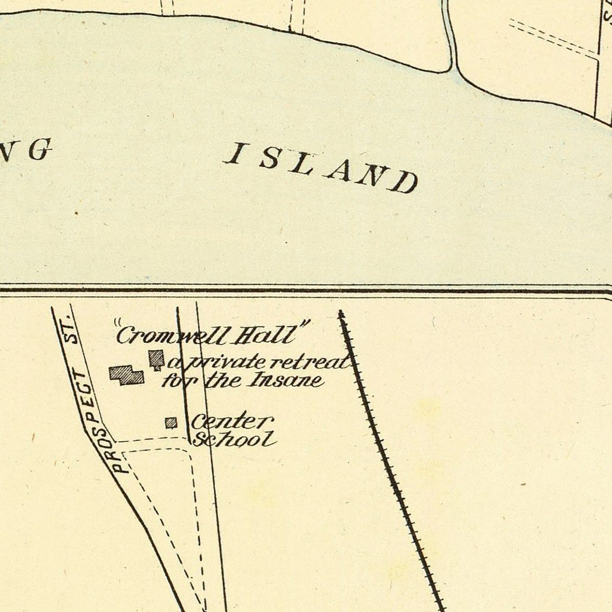 Restored historic details from the 1893 city map of Cromwell, Connecticut
