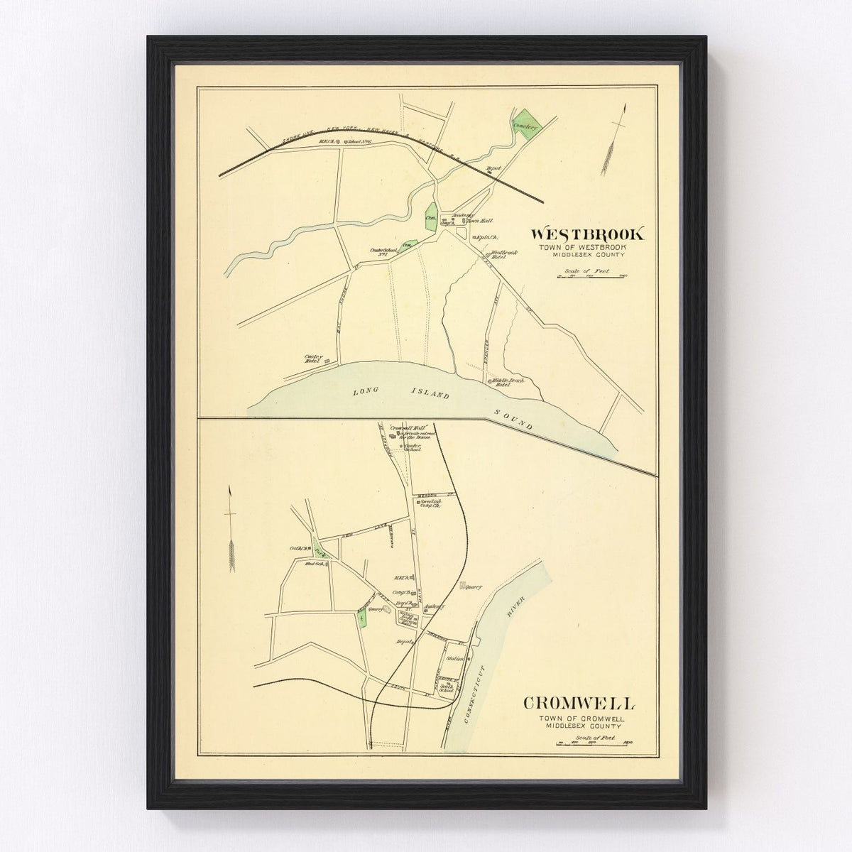 Cromwell Vintage Map 1893