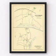 Cromwell Vintage Map 1893