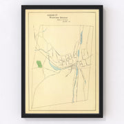 Stafford Springs Vintage Map 1893