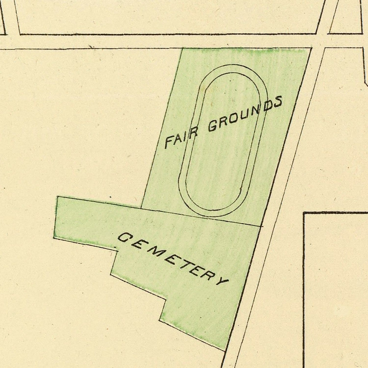 Restored historic details from the 1893 city map of Brooklyn, Connecticut