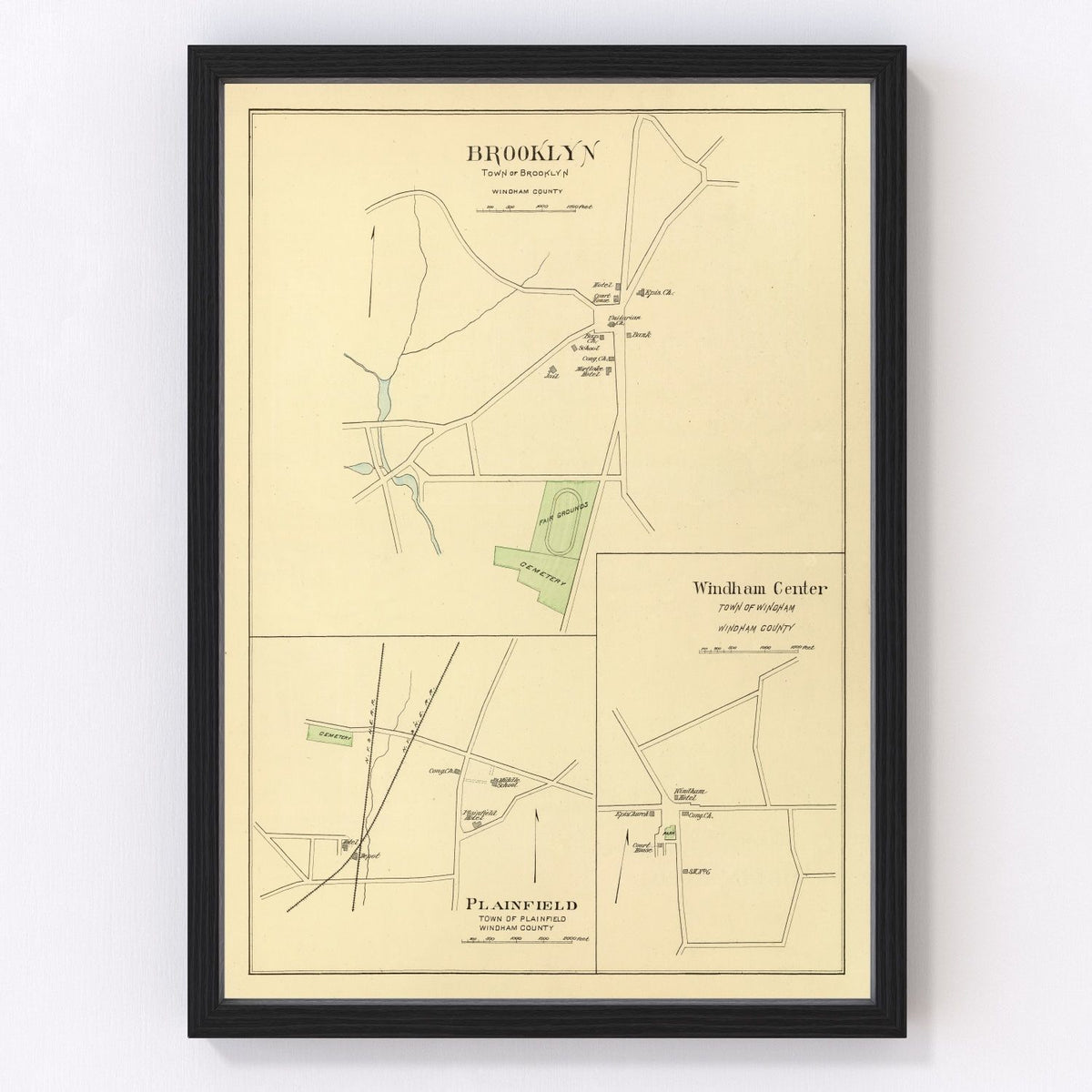 Brooklyn Vintage Map 1893