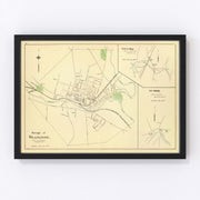 Central Village Vintage Map 1893