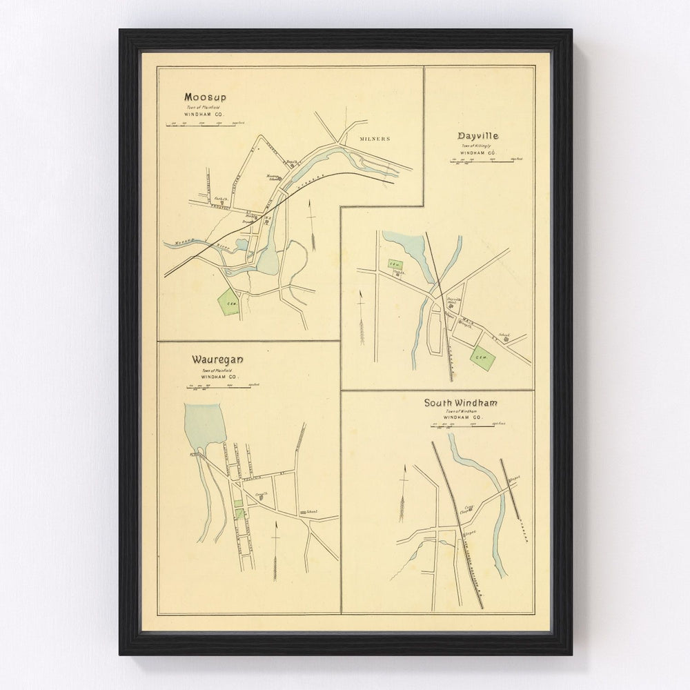 Dayville Vintage Map 1893