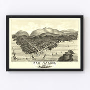 Bar Harbor Vintage Map 1886