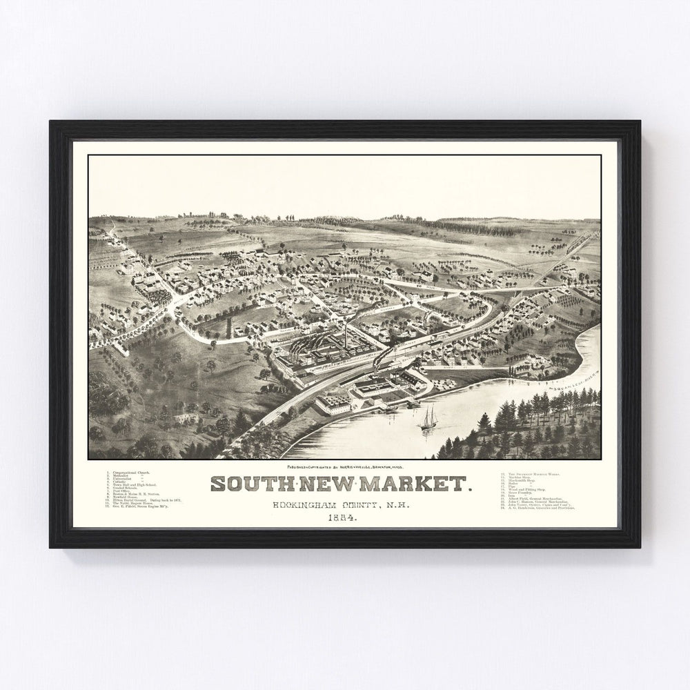 South New Market Vintage Map 1884