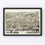 Brockton Vintage Map 1878