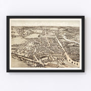 Dedham Vintage Map 1876