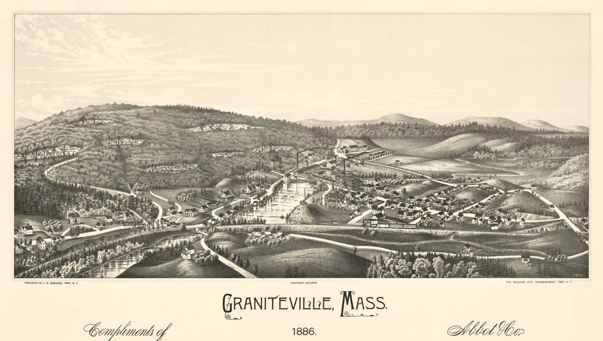 Preview of Vintage Map of Graniteville, Massachusetts 1886