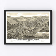 Great Barrington Vintage Map 1884