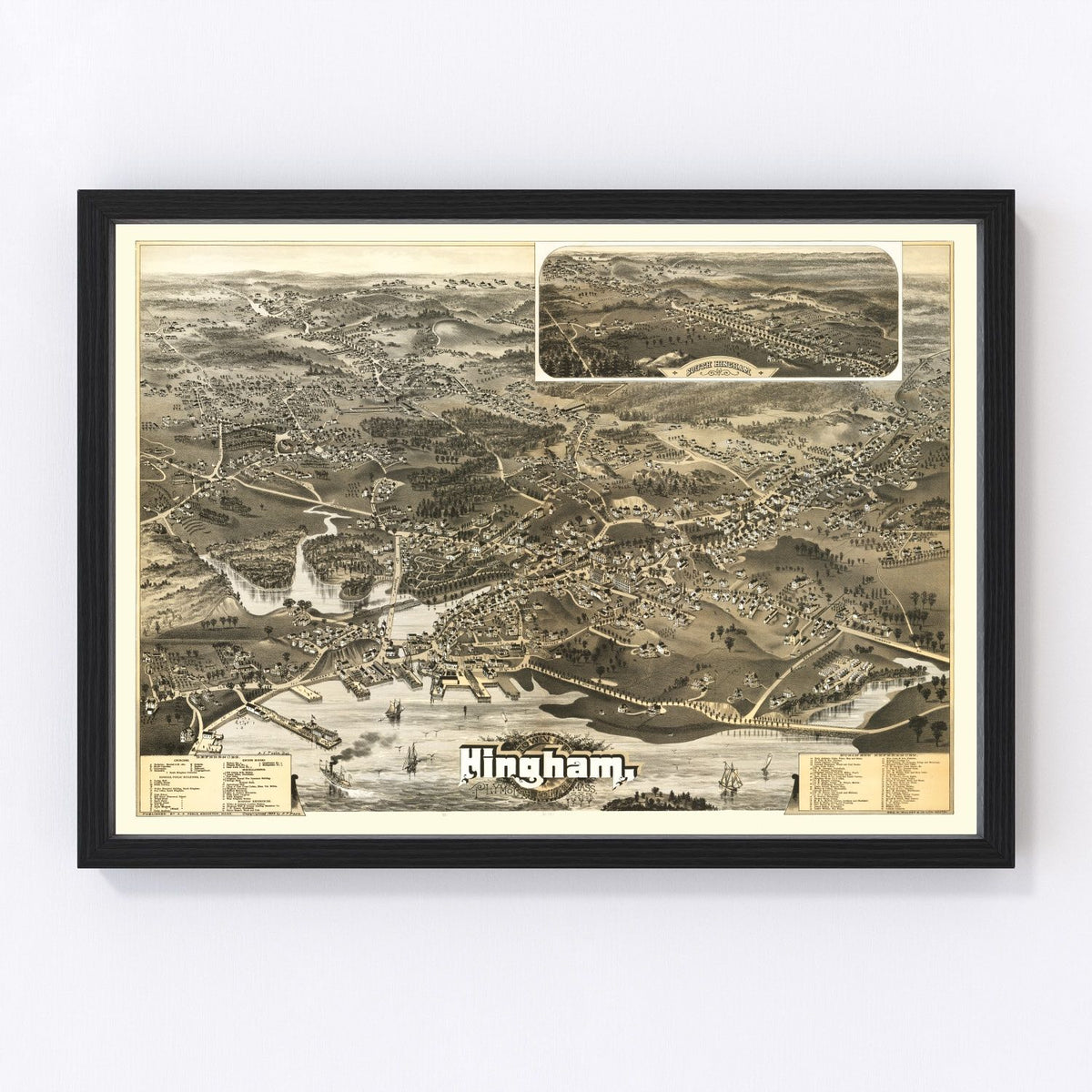 Hingham Vintage Map 1885
