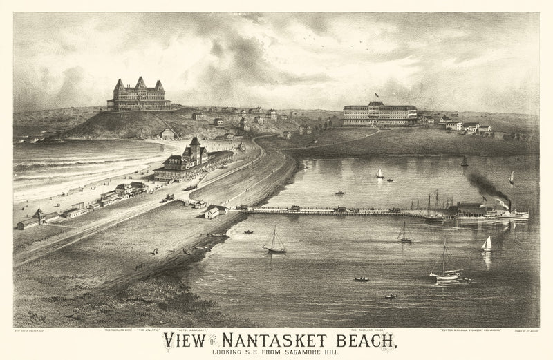 Size comparison using Vintage Map of Nantasket Beach, Massachusetts 1879