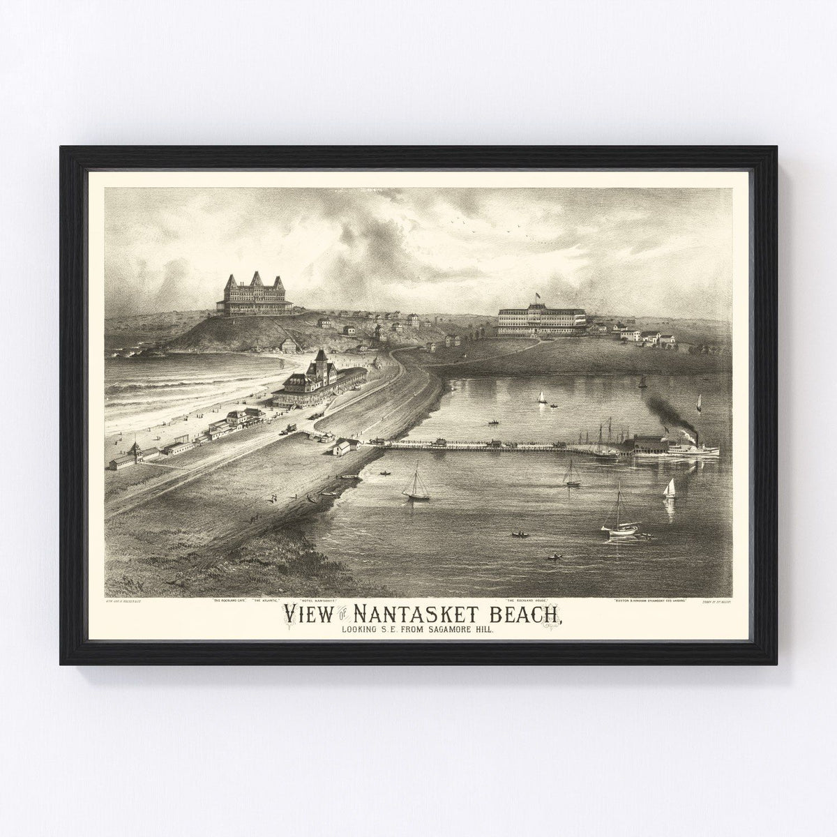Nantasket Beach Vintage Map 1879
