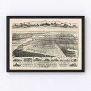 Lagoon Heights Vintage Map 1880
