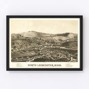 North Leominster Vintage Map 1887