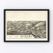 South Acton Vintage Map 1886