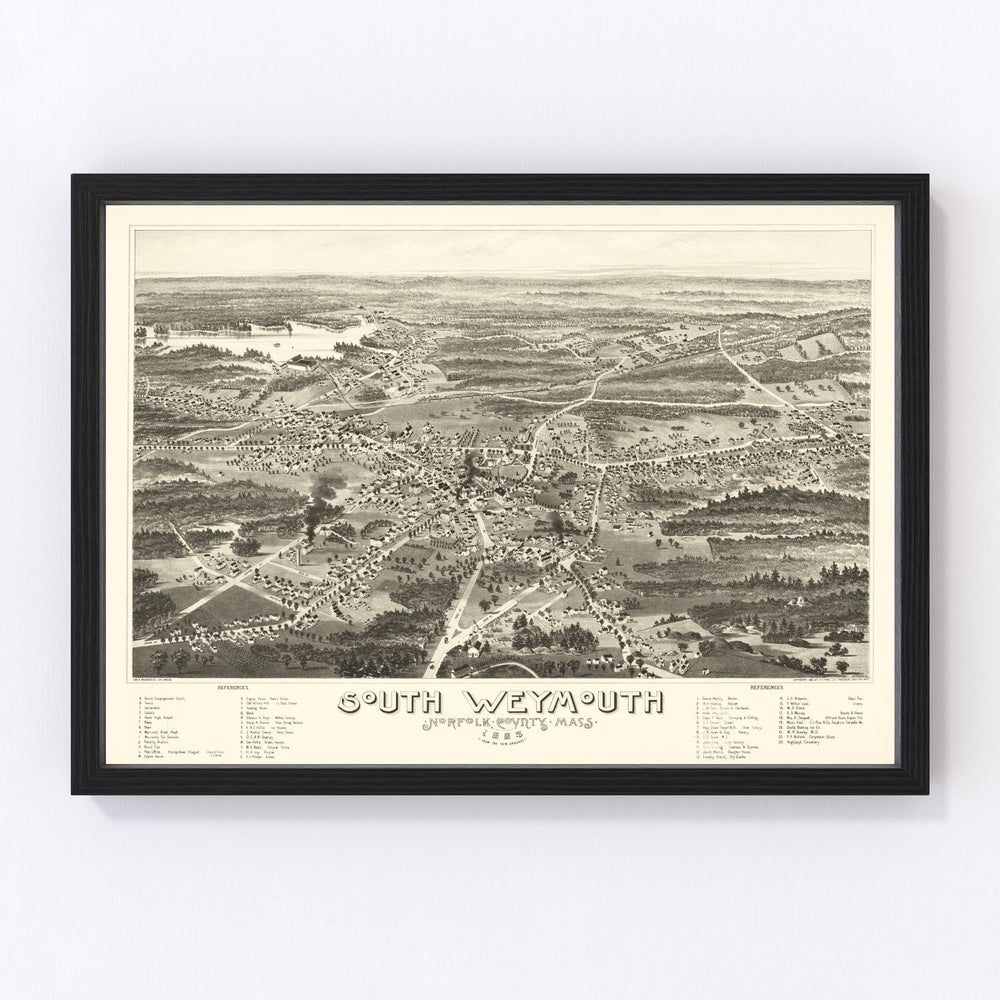 South Weymouth Vintage Map 1885
