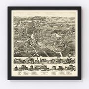 Uxbridge Vintage Map 1880
