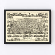 Milford Vintage Map 1888
